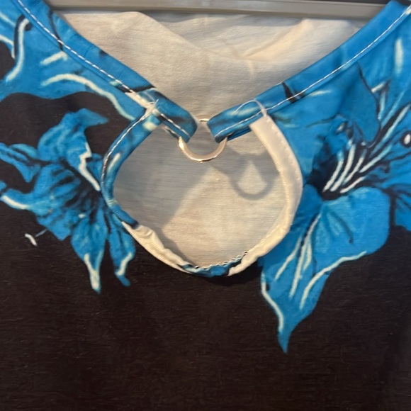 NEVER WORN Cotton sleeveless Hawaiian dress (size S) with a keyhole back detail - Picture 2 of 3